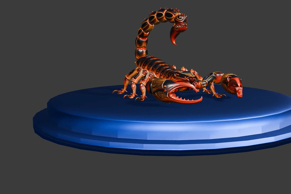 Crimson Steel Scorpion, an Animal 3D Model by Temer (Photo 3 of 5)