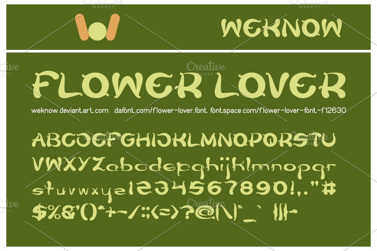 flower lover font