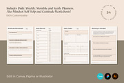 Aesthetic Planner Bundle + More, a Templates & Theme by AndrewPixel (Thumbnail 2 of 12)