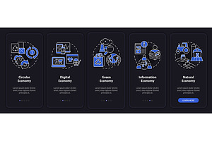 Economy models app screen pages, a Templates & Theme by IMG Visuals
