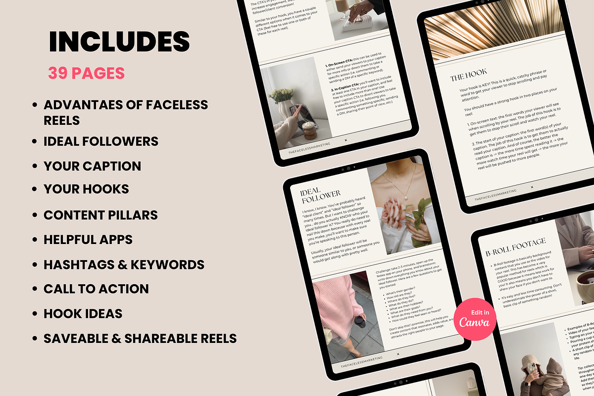 Instagram Reels that Reach Guide MRR, a Marketing Template by Design By Hira (Photo 2 of 8)