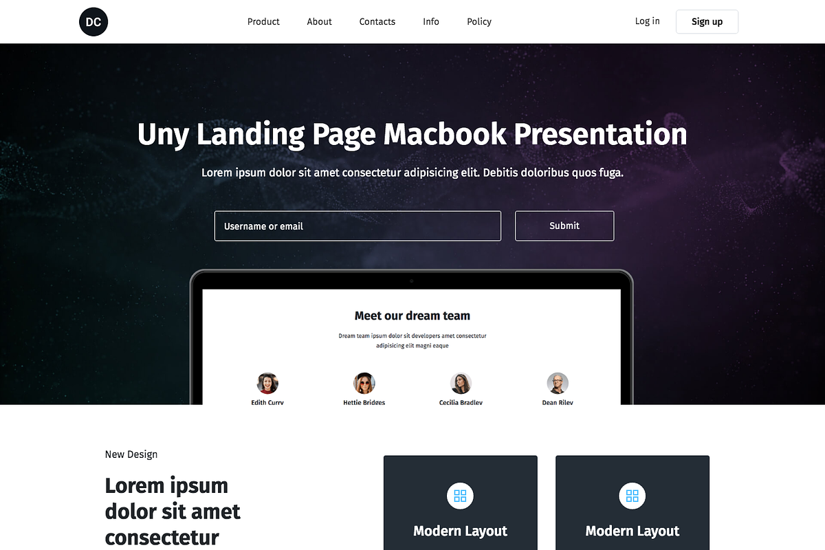 Uny Landing page templates - 6 in 1, a Landing Page Template by emagweb (Photo 2 of 7)