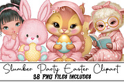 Slumber Party Easter Clipart, an Illustration by DreamArtGraphic (Thumbnail 1 of 5)