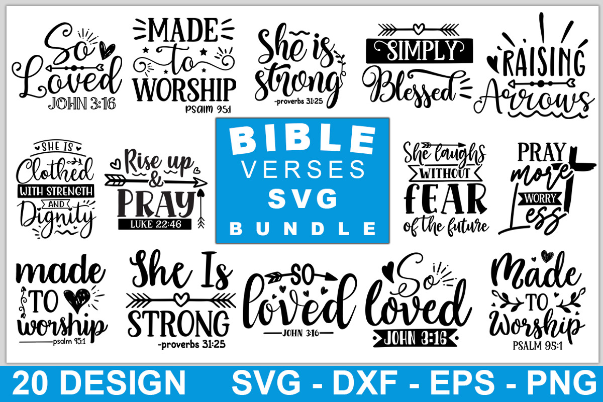 Bible Verse SVG bundle, an Illustration by Designvipe (Photo 1 of 4)