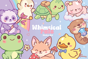Whimsical Pals Sticker Set