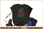 Vintage Wagon Christmas Retro SVG, a Seasonal Illustration by Handy Arts Studio (Thumbnail 2 of 3)