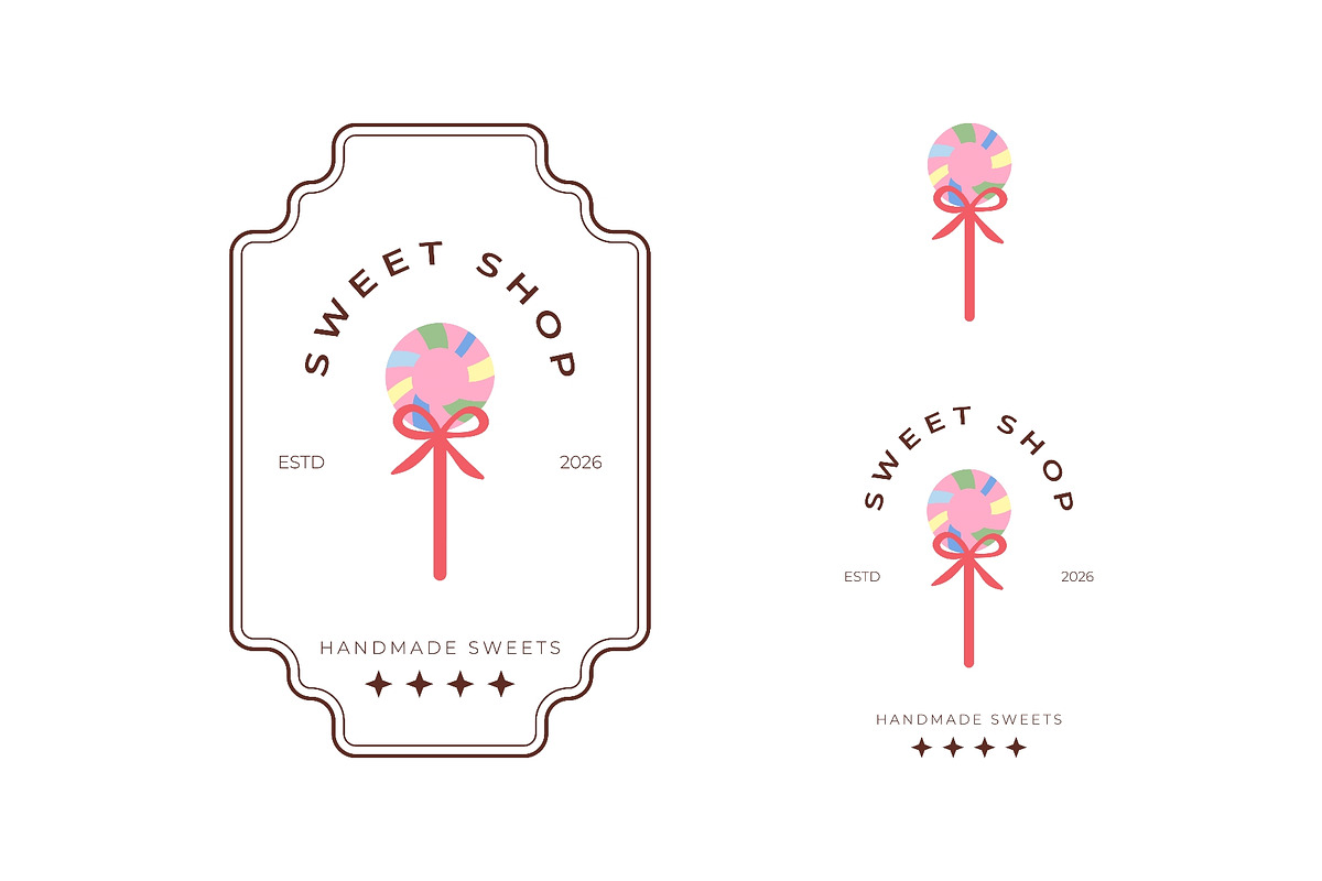 Sweet shop logo design featuring, a Food Illustration by okskukuruza (Photo 2 of 3)