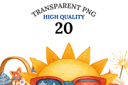 20 4th of July Clipart, a Decorative Illustration by Pati Charm Studio (Thumbnail 1 of 8)