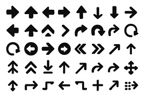 Various black directional arrows and, an Object Illustration by ZinetroN