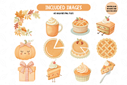 Autumn Watercolor Baking Clipart, an Illustration by TatiMockup (Thumbnail 3 of 6)