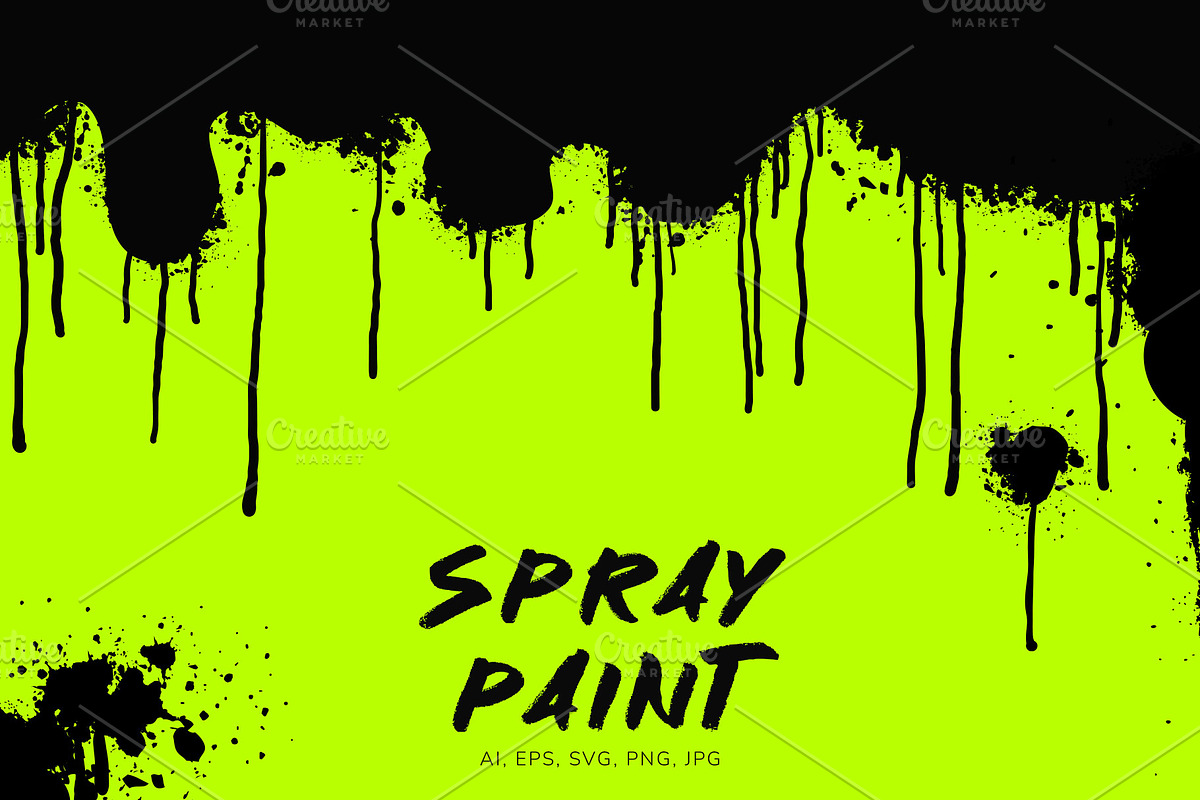 Spray Paint Art Set, a Texture Illustration by Vectorwins Premium Shop (Photo 1 of 4)