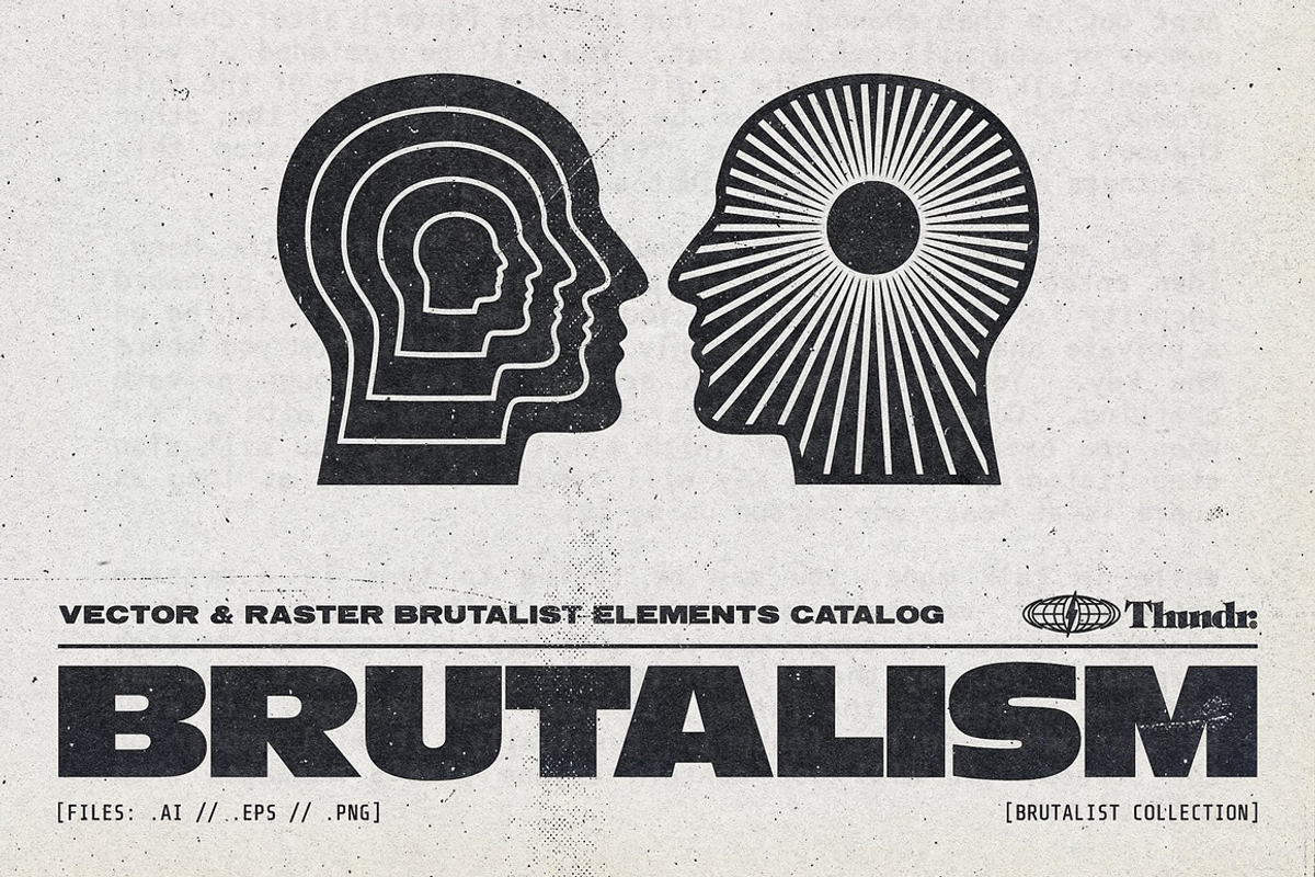 BRUTALISM | 400+ Brutalist Vectors, an Object Graphic by Thundr Co. (Photo 10 of 11)