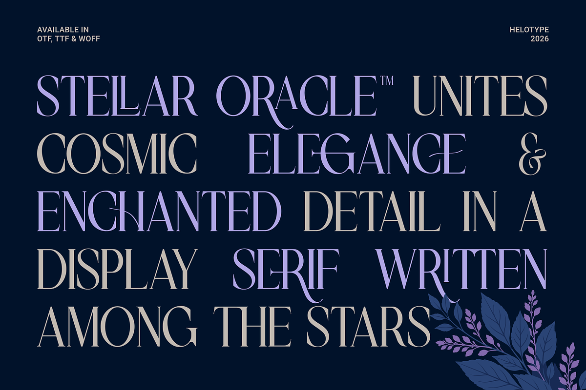 Stellar Oracle — Celestial Display, a Serif Font by Helotype (Photo 2 of 10)