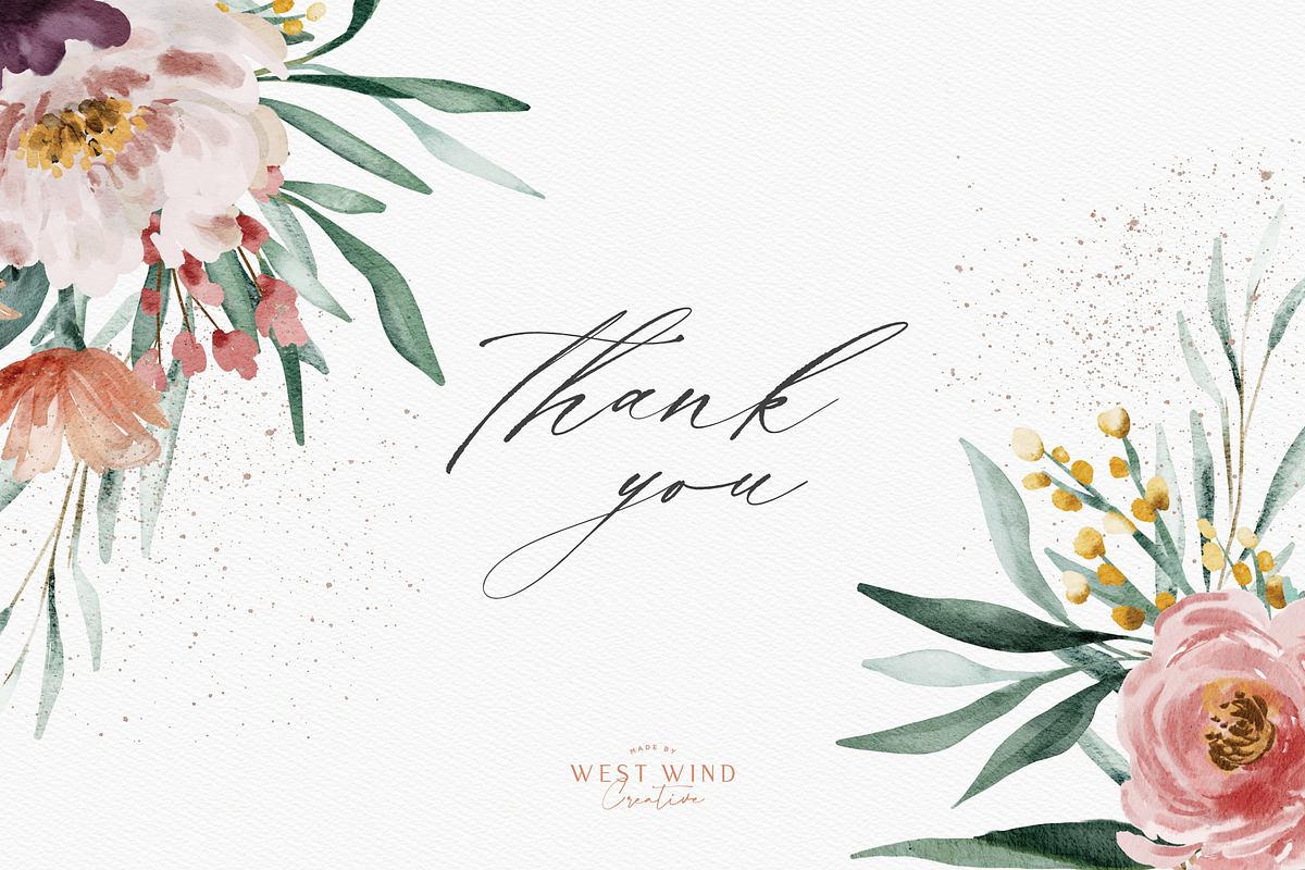 Botanica Watercolor Florals, a Texture Illustration by Opal Creative (Photo 13 of 13)