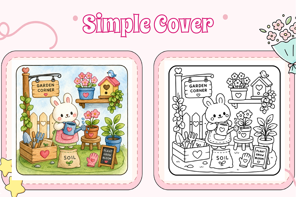 Hygge Corner Cute & Comfy Coloring, an Animal Illustration by Design Zone (Photo 2 of 4)