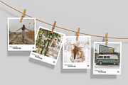 Hanging Polaroid Set Mockup, a Product Mockup by bimockup (Thumbnail 5 of 6)