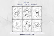 20 Teddy Bear Coloring Pages Digital, an Illustration by Wilin Digital (Thumbnail 2 of 3)