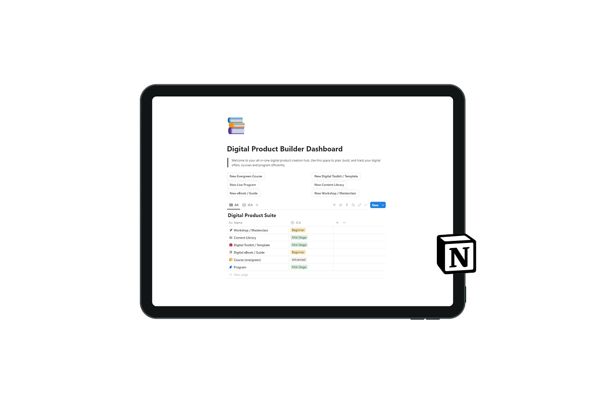 Digital Product Builder Template, an App Template by Gem Media (Photo 1 of 3)