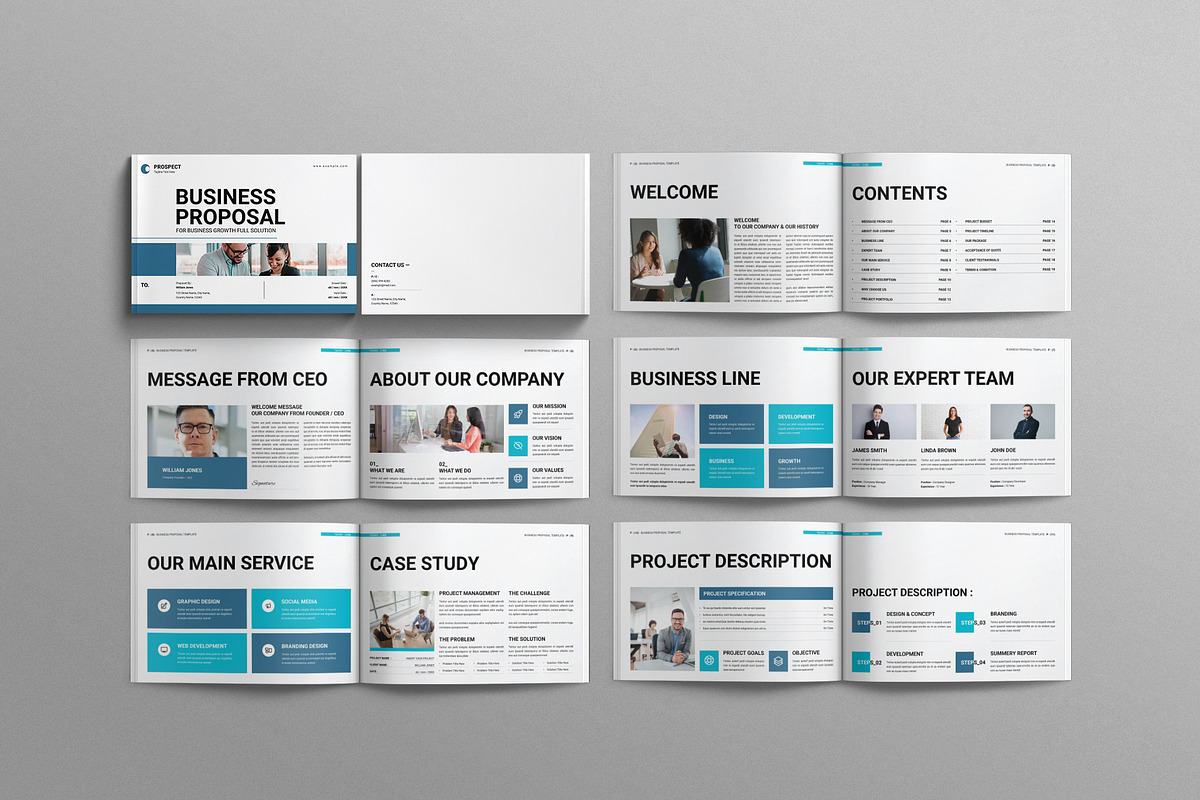 Business Proposal Template Landscape, a Brochure Template by Work-Envance (Photo 8 of 9)