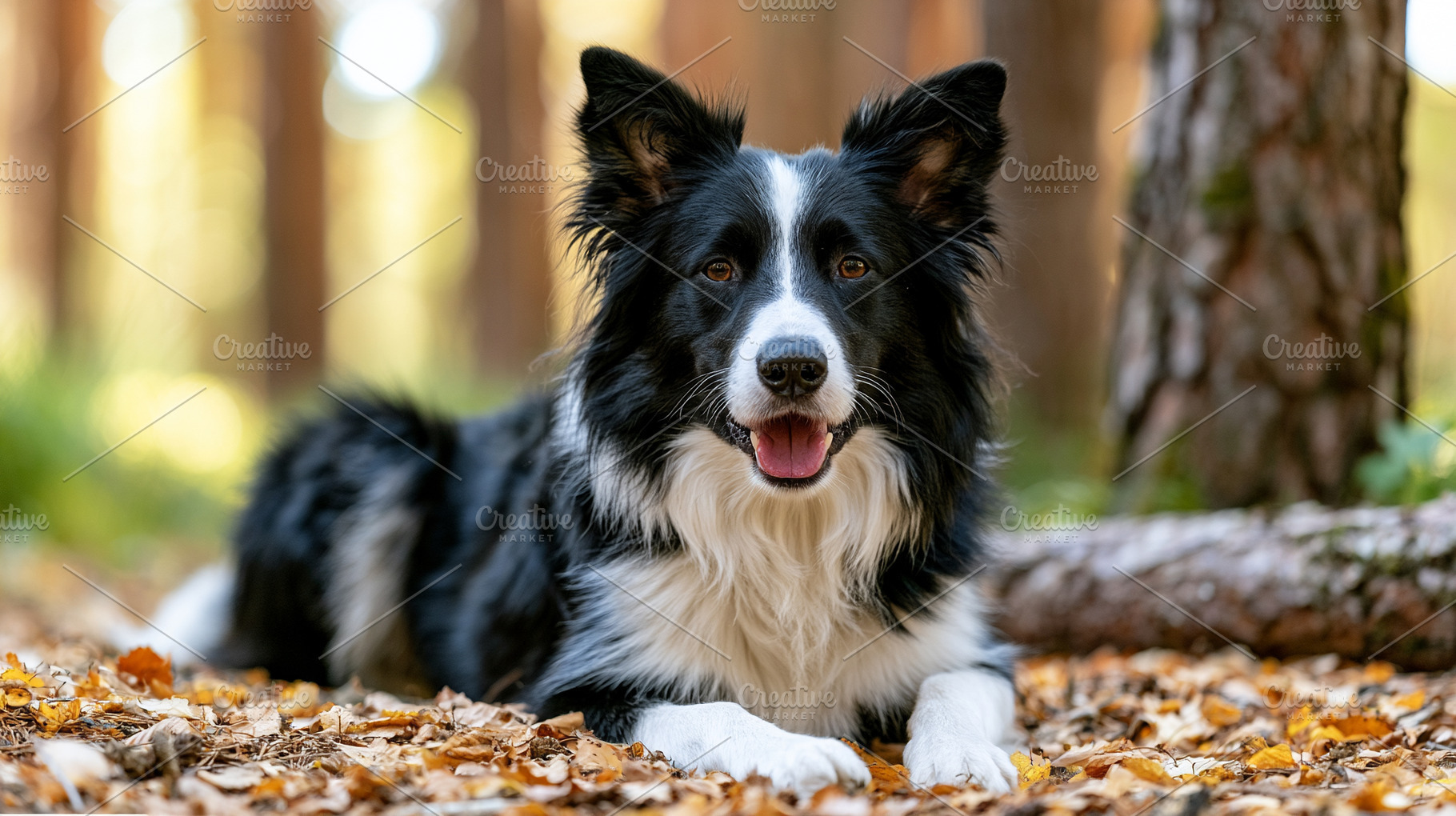 Happy black and white Border Collie, an Animal Photo by MistyDay