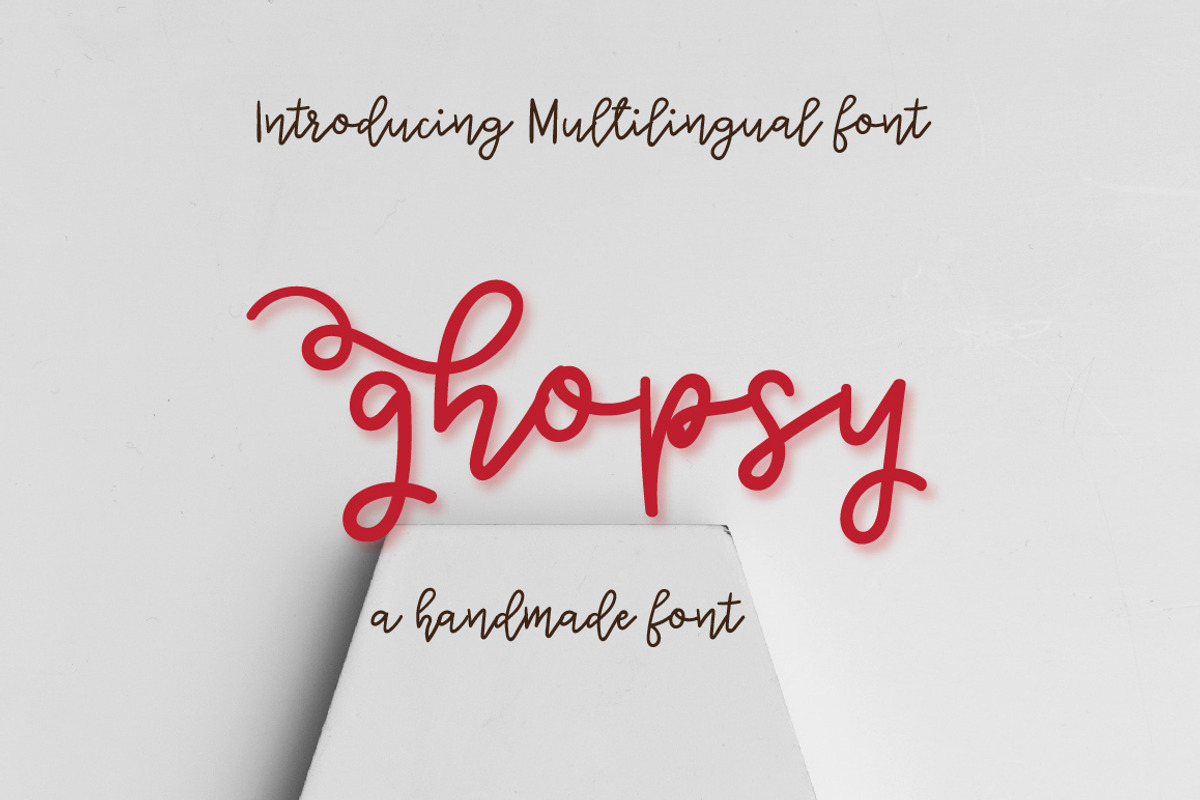 Ghopsy - Multilingual script font
