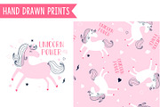 Hand Drawn Unicorn, an Animal Illustration by Black_sun (Thumbnail 1 of 3)