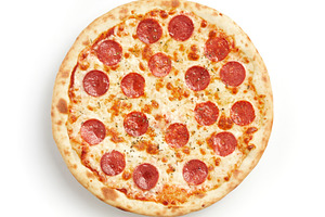 Pepperoni pizza isolated