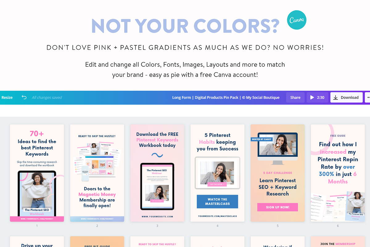 Digital Products Pinterest Templates, a Social Media Template by My Social Boutique (Photo 11 of 12)