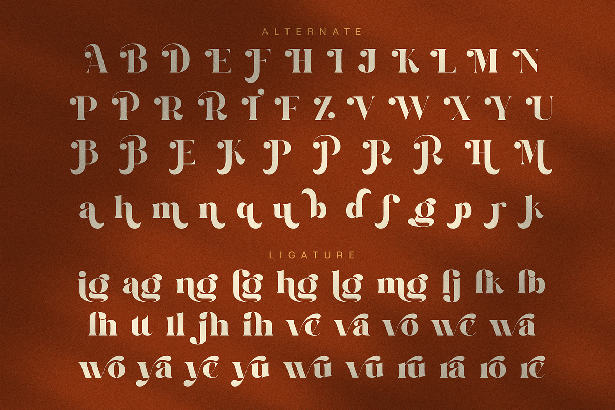 Bufing Elegant Vintage Serif Font, a Serif Font by Graphicxell (Photo 9 of 9)