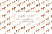 Seamless Watercolor Horse Pattern, a Pattern Graphic by Pati Charm Studio (Thumbnail 1 of 6)