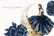 Celestial Glamour, a Decorative Illustration by PeDe Designs (Thumbnail 3 of 15)
