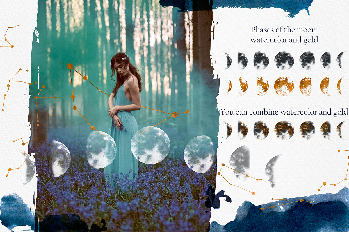 ☆MOON ALCHEMY☆ Watercolor collection, a Texture Illustration by Fresh-shop (Photo 3 of 9)