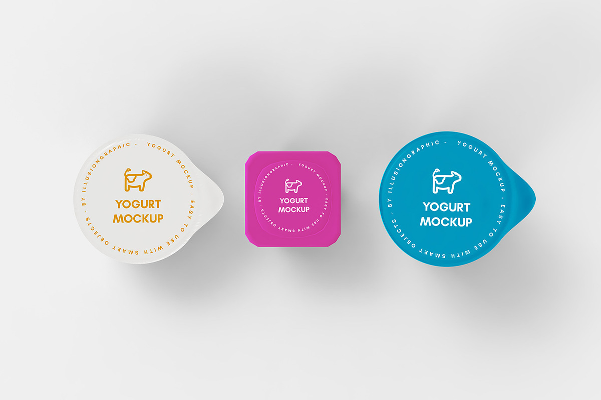 Yogurt Mockups - 9 Views, a Packaging Mockup by Illusiongraphic (Photo 6 of 14)