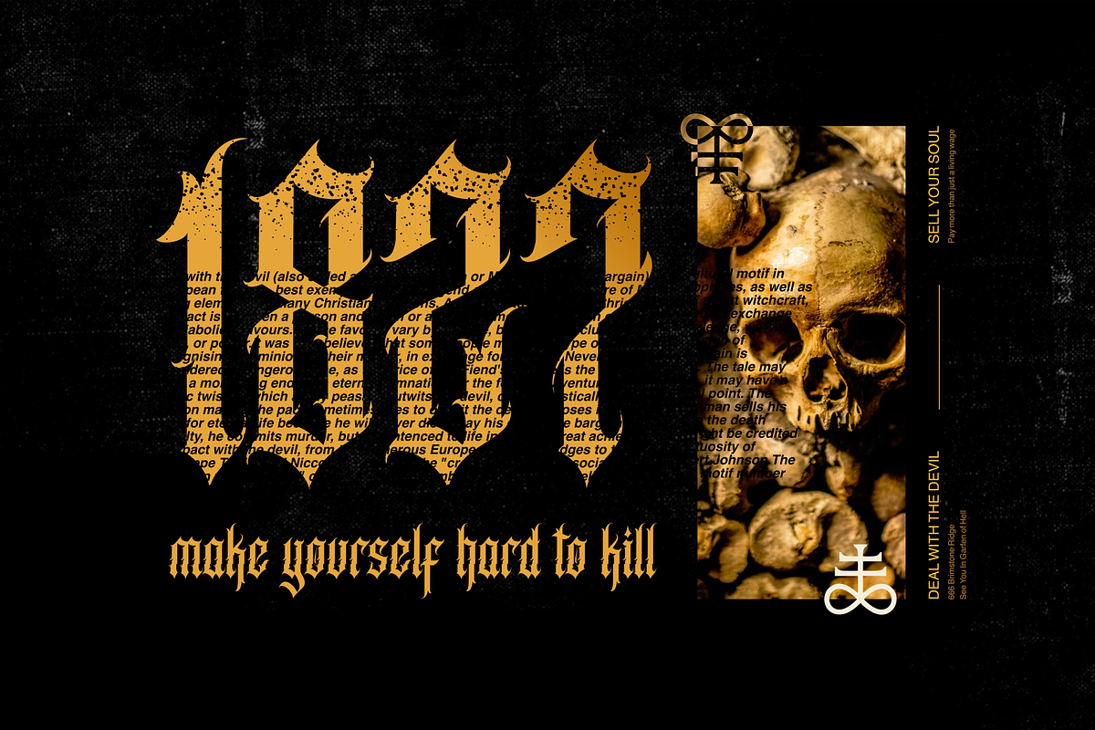 Acinonyx Jubatus, a Blackletter Font by ilhamtaro (Photo 6 of 10)