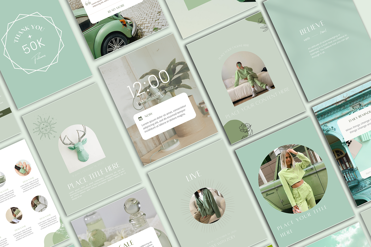 Instagram Templates BUNDLE, a Social Media Template by Templits (Photo 1 of 9)