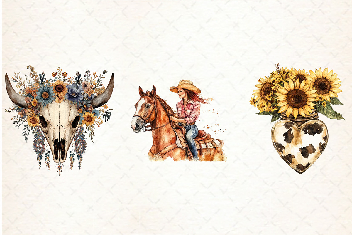 Western Boho Wedding Clipart, an Illustration by Libby Wishes (Photo 7 of 8)