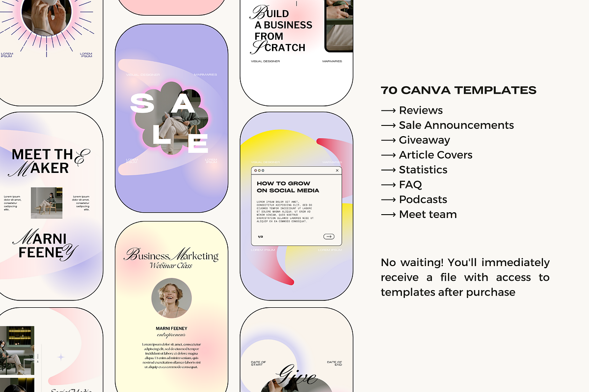 Retro Instagram Story Pack, a Social Media Template by marmaries (Photo 2 of 5)