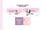 Pink Facebook Template Set for Canva, a Social Media Template by ltsdesigns (Thumbnail 3 of 6)