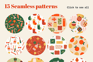 Abstract Christmas Cliparts, Posters