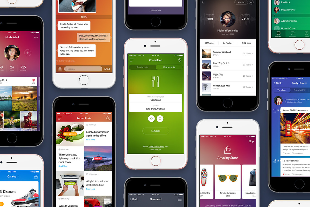 Chameleon UI Kit, an UI Kit Template by UI Chest | Creative Market