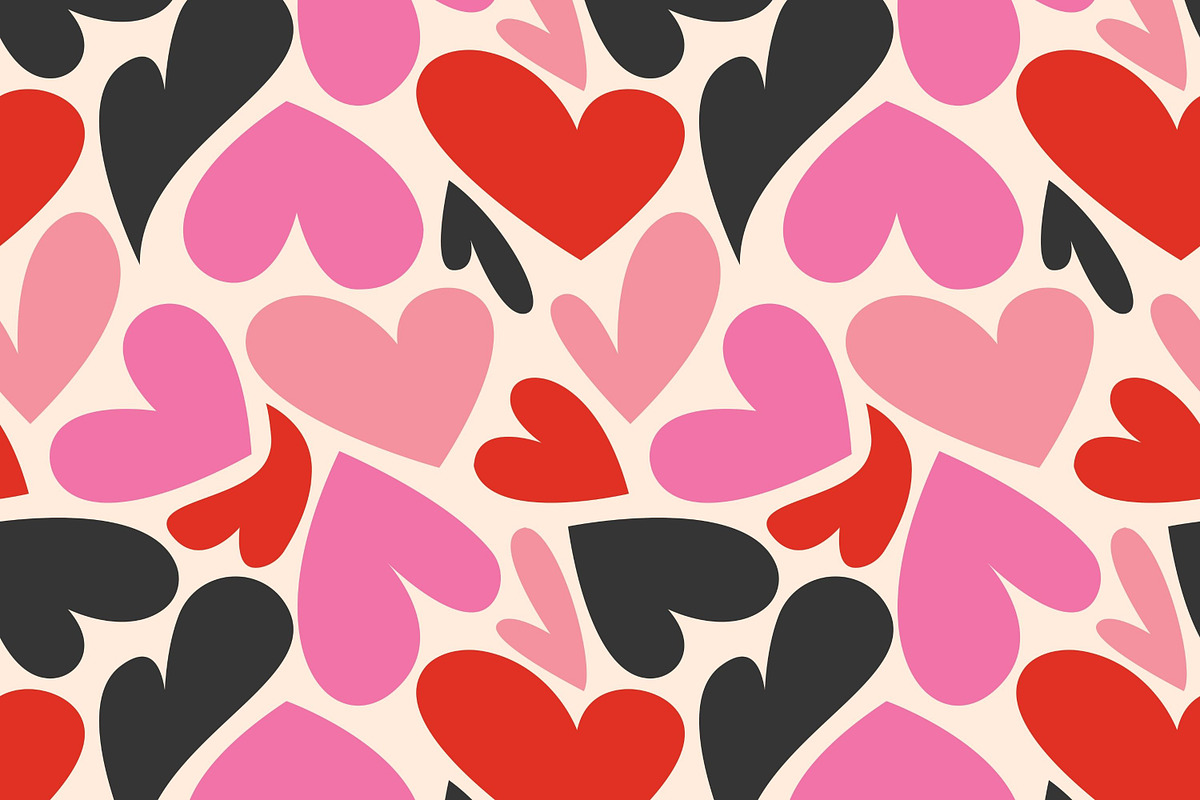 Love hearts pattern, a Pattern Graphic by Art's and patterns (Photo 2 of 2)