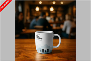 Cafe Mug Mockup, a Product Mockup by Bruno's Shop