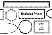 Simple scalloped frames, a Graphic by Wild Rose (Thumbnail 1 of 9)