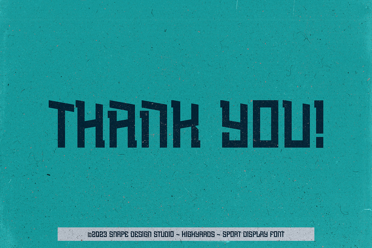 Highyards - Sport Font, a Sans Serif Font by Snape Design Studio (Photo 5 of 5)