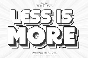 Less Is More Text Effect, Minimal