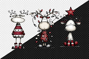 Whimsical Christmas Reindeer Clipart, an Illustration by Creative Art (Thumbnail 12 of 13)