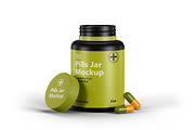 Pills Jar Mockup, a Cups & Container Mockup by GraphicsPixel (Thumbnail 5 of 5)