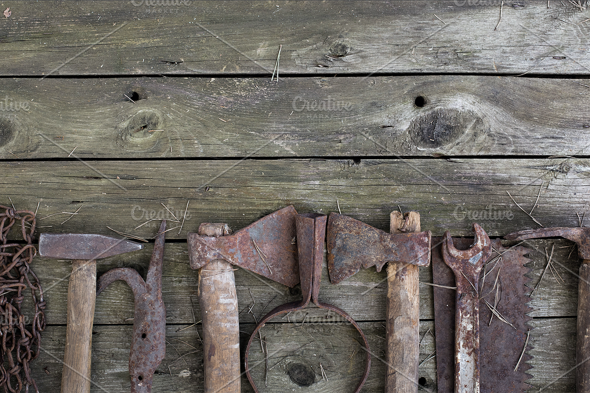 old hand tools of labor flat lay, an Industrial Photo by VetalStock (Photo 6 of 11)