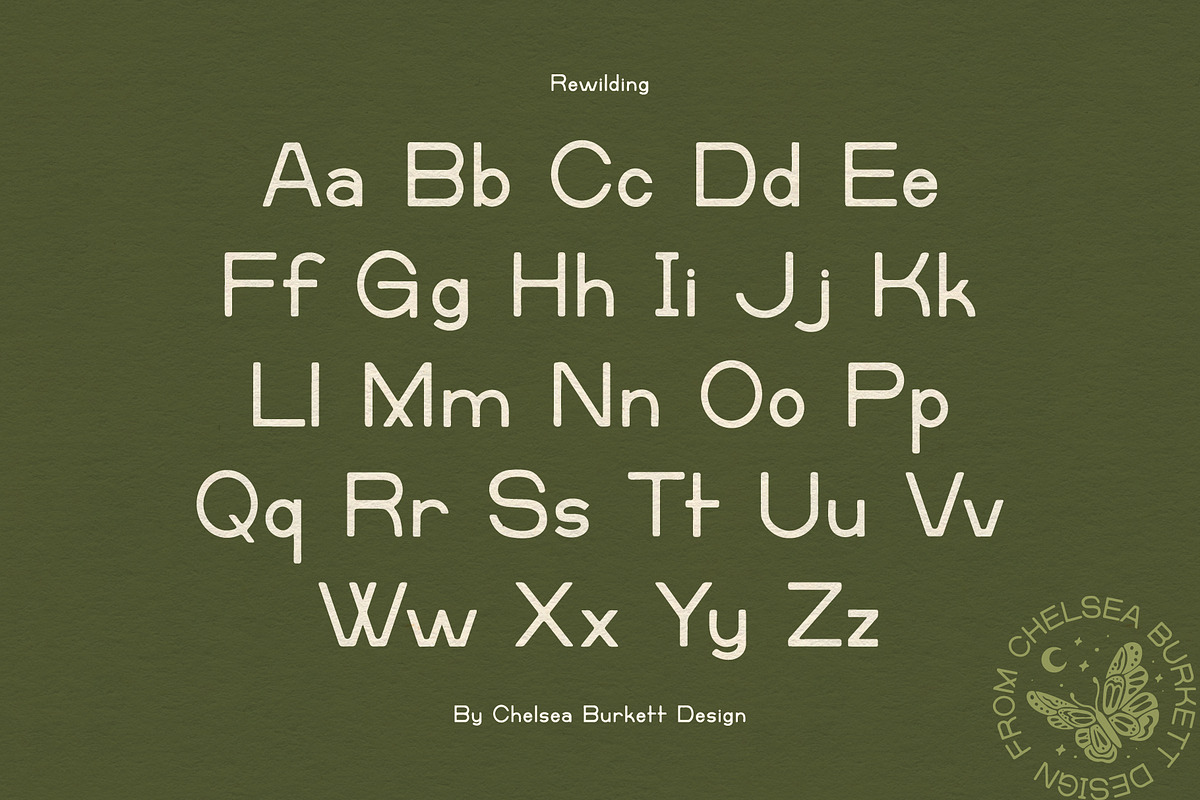 Rewilding, a Sans Serif Font by Chelsea Burkett (Photo 2 of 8)