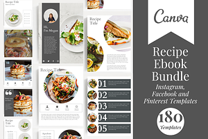 Recipe Book Template Bundle, a Templates & Theme by Marketing Templates Co.